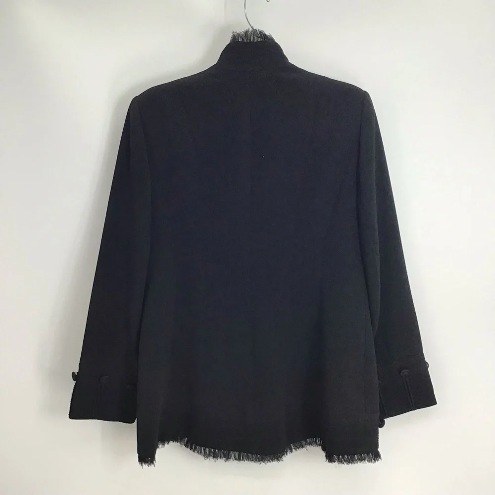 Soft Surroundings Stratford Military Style Jacket Blazer Steam Punk Black Size M - Picture 3 of 10